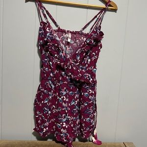 Purple Flower Romper